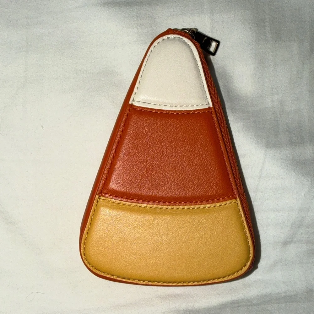 Coach Halloween Candy Corn Leather Coin Pouch - Picture 3 of 8